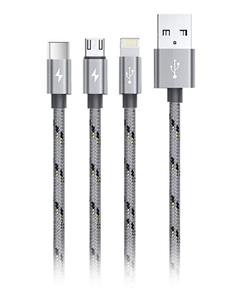 Yoobao 120cm YB-453 Lightning/MicroUSB/Type-C Cable 