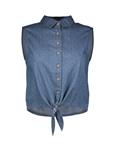 شومیز جین آستین حلقه ای زنانه Women Denim Sleeveless Shirt