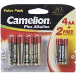 Camelion Plus Alkaline AA and AAA Battery - Pack of 6