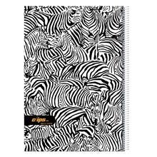 دفتر 100 برگ جلد شومیز بزرگسال Clips طرح گورخر ClipsAdult 100 Paperback Cover Zebra Background Design