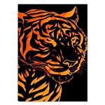 تابلو شاسی ونسونی طرح Tiger Art سایز 50x70 سانتی متر