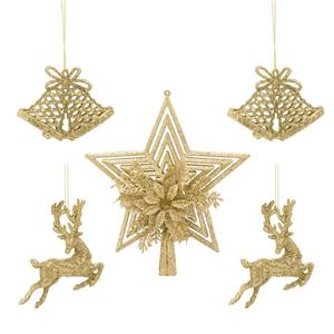 ستاره سر درخت طلایی کارول مدل کریسمس کد CM18