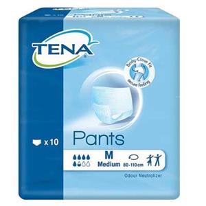 پوشک بزرگسال تنا مدل 5.5 قطره Medium بسته 10 عددی Tena Large Adult Protective Plus Care Pants Diaper 10 pcs