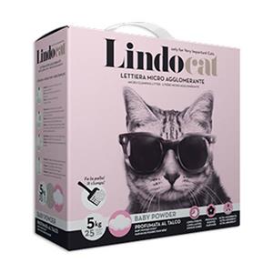 خاک گربه لیندو کت Lindo cat با رایحه پودر بچه – 5 لیتری