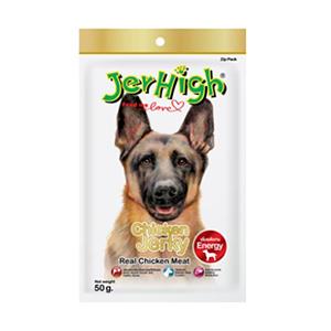 تشویقی سگ جرهای نچرال (JerHigh) مدل Chicken Soft Jerky
