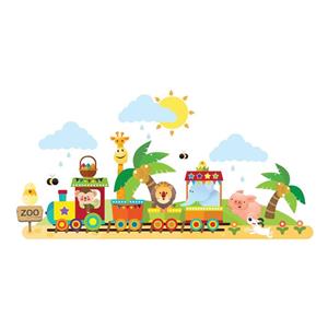 استیکر سالسو طرح قطار رنگین کمان Salso Rainbow Train Sticker 