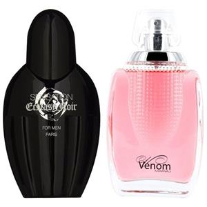 ادو تویلت مردانه ماریاژ مدل Venom حجم 100 میلی لیتر به همراه ادو پرفیوم مردانه نوپرفومز مدل Sensation Ecstasy Noir حجم 100 میلی لیتر Maryaj Venom Eau De Toilette For Men 100ml With Nuparfums Sensation Ecstasy Noir Eau De Parfum For Men 100ml