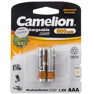 باتری نیم قلمی کملیون مدل ACCU 600mAh بسته 2 عددی Camelion ACCU 600mAh AAA Battery Pack Of 2