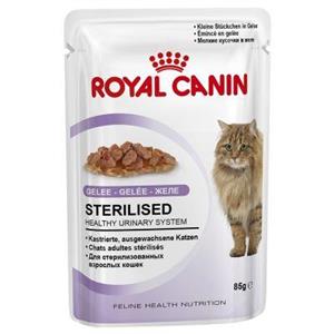 پوچ گربه رویال کنین royal canin در ژله -مخصوص گربه های عقیم شده- 85 گرمی 