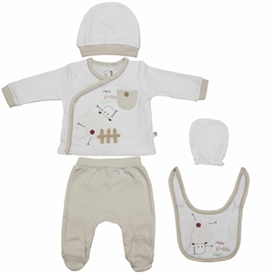 ست لباس نوزادی کارامل مدل 3207 Caramell 3207 Baby Clothes Set