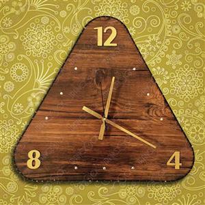 ساعت دیواری کلاسیک چوبی مثلث 