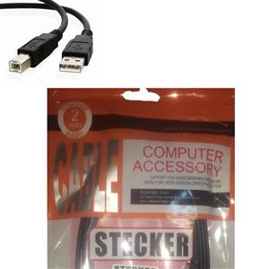 stecker 10m USB Printer Cable 2.0 Type A Male to Canon Brother HP Dell Sony کابل پرینتر متری استیکر 