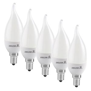 لامپ ال ای دی 7 وات دلتا مدل اشکی پایه E14  بسته 5 عددی Delta 7W LED Candle Lamp E14 5 PCS
