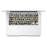 Wensoni Abstract Camouflage Keyboard Sticker With Persian Label For MacBook