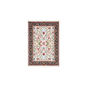 فرش ماشینی شاهکار مشهد طرح آیسو کد 2071 زمینه کرم