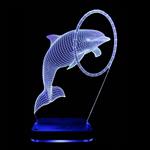 چراغ خواب سه بعدی نورا مدل Dolphin
