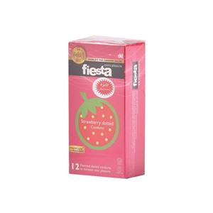 کاندوم خاردار فیستا مدل Strawberry Dotted بسته 12 عددی Ours Dotted Condom 12PCS