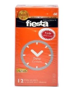 کاندوم تاخیری روان کننده Delay Fiesta فیستا  12 عددی کاندوم تاخیری فیستا مدل Delay بسته 12 عددی