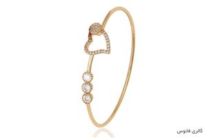 دستبند زنانه قلب ژوپینگ با کریستال های سواروسکی اصل کد ‌‌B-076 