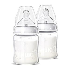 شیشه شیر ناک 150 میلی لیتر فرست چویس بسته 2 عددی NUK 1929 First Choice Baby Bottle 150ml