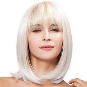 کلاه گیس کالیس زنانه مدل لخت و چتری دار متوسط 