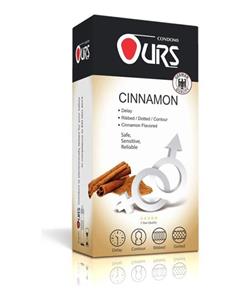 کاندوم دارچین اورز مدل Cinnamon بسته 12 عددی Ours Condom 12PSC 