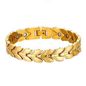 دستبند مغناطیسی اصل مدل 111 Wheat gold Wheat gold 111 magnetic bracelet