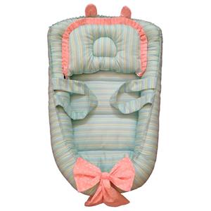 سرویس 3 تکه خواب نوزادی تاپ دوزانی مدل پاندا صورتی TopDozani Pink Panda Baby Bed Set 3 Pieces