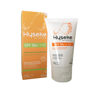  فلوئید ضد آفتاب هایسک بایورگا +SPF50 مناسب پوست چرب و مختلط 40 میلی لیتر