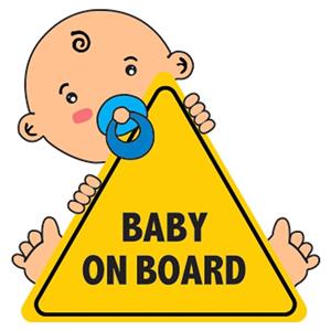 استیکر کودک بیبی آن بورد گراسیپا  مدل کودک نشسته Grasipa the  sitting Baby On Board Sticker