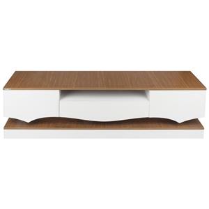 میز تلویزیون سام میت مدل 2718 رنگ گردویی سفید Sammate 2718 TV Table White Walnut