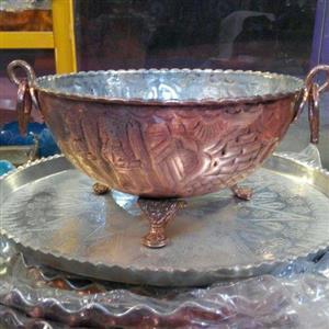 کاسه مسی پایه دار