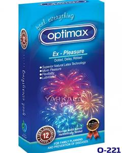 کاندوم اپتیمکس مدل EX-Pleasure بسته 12 عددی Optimax EX-Pleasure Condoms 12PSC