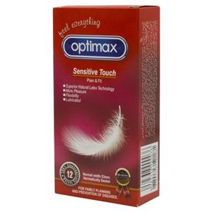 کاندوم اپتیمکس مدل Sensitive Touch بسته 12 عددی Optimax Sensitive Touch Condoms 12PSC
