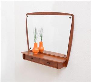 آینه دیواری چوبی