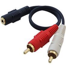 کابل تبدیل 2 جک RCA به درگاه 3.5 میلی متری استریو دایو مدل TA392 Daiyo Plugs To 3.5mm Stereo Jack Cable 