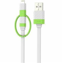 کابل تخت تبدیل USB به لایتنینگ و microUSB هویت مدل HV-CB551 به طول 1 متر Havit HV-CB551 Flat USB To Lightning And microUSB Cable 1m