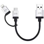 Just Mobile AluCable Duo mini USB To microUSB And Lightning Cable 10cm