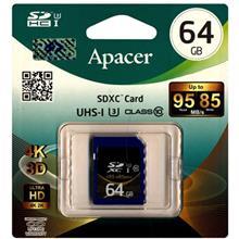 کارت حافظه  SDXC اپیسر کلاس 10 استاندارد UHS-I U3 سرعت 95MBps ظرفیت 64 گیگابایت Apacer UHS-I U3 Class 10 95MBps SDXC - 64GB