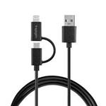 Spigen C21 Dual 2-In-1 Lightning And microUSB Connections Cable 1m