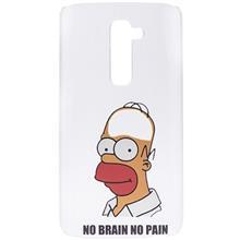 کاور گوشی موبایل مدل Homer Simpson مناسب برای ال‌ جی G2 - طرح 2 Homer Simpson Cover For LG G2 - Type 2