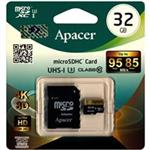Apacer UHS-I U3 Class 10 95MBps microSDHC With Adapter - 32GB
