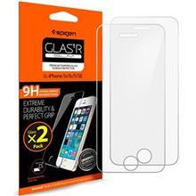 محافظ صفحه نمایش شیشه ای اسپیگن مدل GLAS.tR Slim مناسب برای گوشی موبایل آیفون SE Spigen GLAS.tR SLIM Screen Protector For Apple iPhone SE