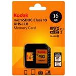 Kodak UHS-I U1 Class 10 85MBps 580X microSDHC With Adapter - 16GB