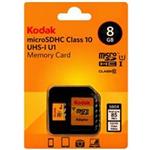 Kodak UHS-I U1 Class 10 85MBps 580X microSDHC With Adapter - 8GB