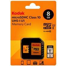 کارت حافظه microSDHC کداک کلاس 10 استاندارد UHS-I U1 سرعت 85MBps 580X به همراه آداپتور SD ظرفیت 8 گیگابایت Kodak UHS-I U1 Class 10 85MBps 580X microSDHC With Adapter - 8GB