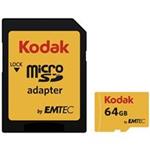 Emtec Kodak UHS-I U1 Class 10 85MBps 580X microSDXC With Adapter - 64GB