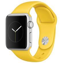 ساعت مچی هوشمند اپل واچ مدل 38mm Silver Aluminium Case With Yellow Sport Band Apple Watch 38mm Silver Aluminium Case With Sport Band