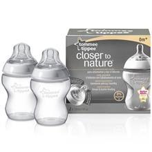 شیشه شیر تامی تیپی مدل TT42252071 ظرفیت 260 میلی لیتر بسته دو عددی Tommee Tippee TT42252071 Baby Bottle 260ml Pack of 2