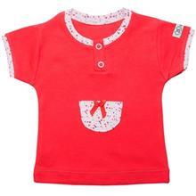 تی شرت آستین کوتاه برگ سبز طرح گلبهی Barge Sabz Coral Pink Baby T-Shirt With Short Sleeve